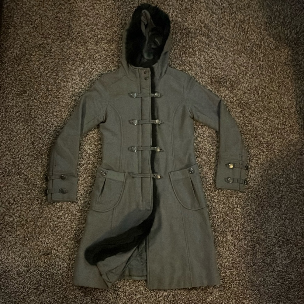 Urban Outfitters Lux Hooded Military Style Winter Coat